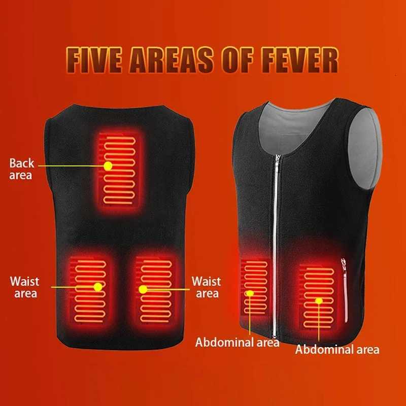 5 Ares Smart Electric Heating Vest for Men Women USB Charging Heating Vest Camping Traveling Winter Body Warm Clothes W251029