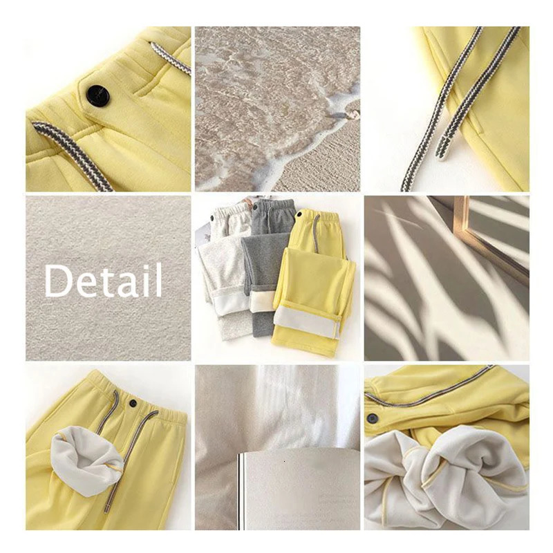 Winter Women Streetwear Baggy Fleece Pants Lady High Waist Snow Warm Plush Trousers Girls Slim Fit Daily Thermal 251029