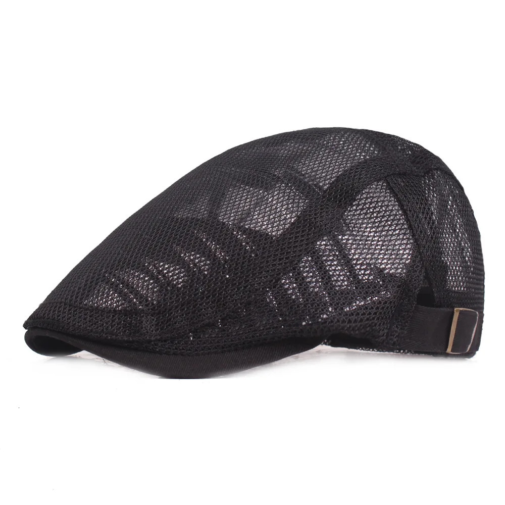 Mesh hat for men and women mesh duckbill spring summer breathable sunshade Literary youth beret 251013
