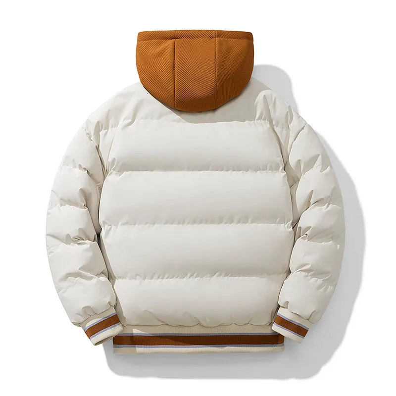Winter Jacket Mens Zipper Jacket Streetwear Windproof Fashion Jacket Hooded Parkers Winter Thick Thermal Cotton Coat Mens 251028