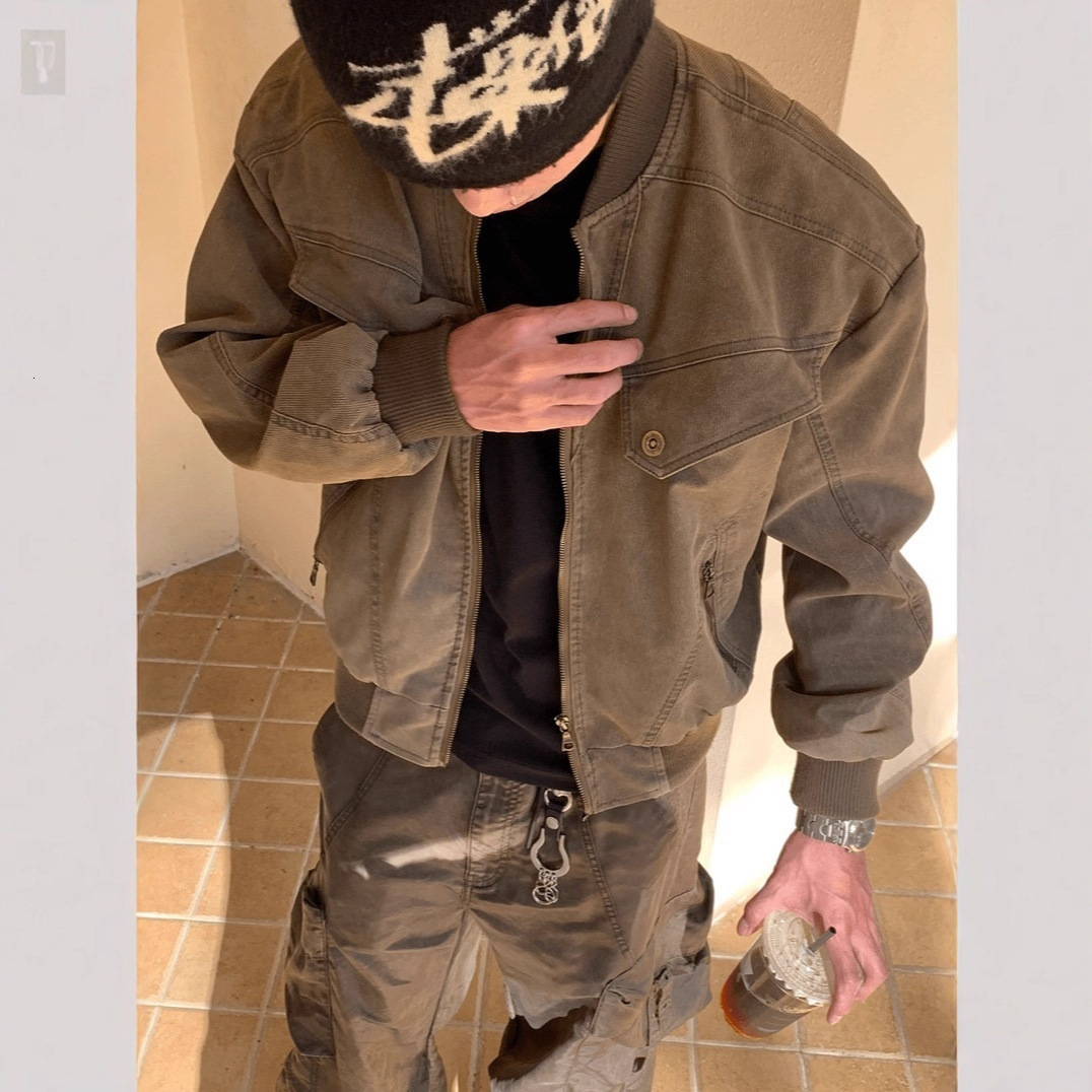 2025 American Style Workwear Jacket For Men Spring And Designer Jacket Autumn Casual Loose Vintage Coat Men's Trendy Brand