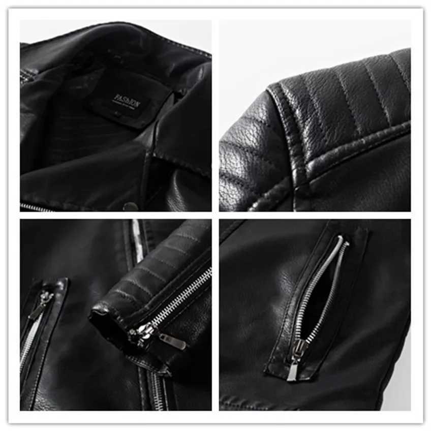 Men Oblique Zipper Motorcycle Jacket Steampunk Motorcycle PU Leahter Jakette Homme Vintage Men Street Windbreaker Biker OvercoatT251029