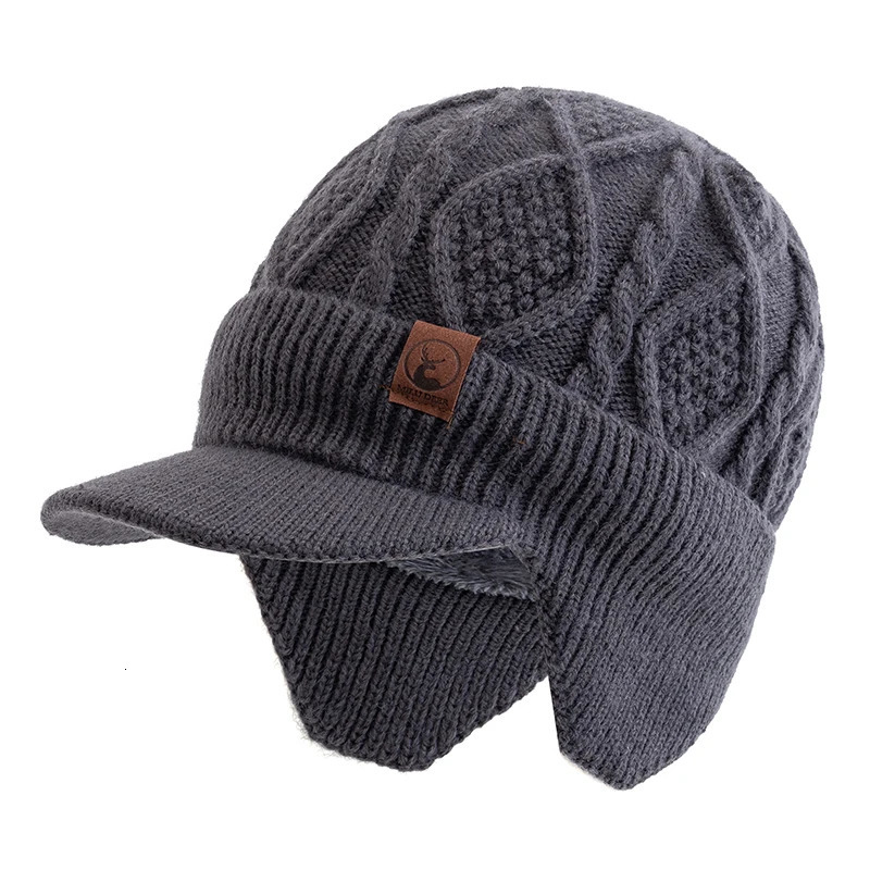Unisex Winter Hat Plush Fur Lined Warm Earflap Cap Stylish Soft Beanie Outdoor Thick Ski Sports Knitted 251013