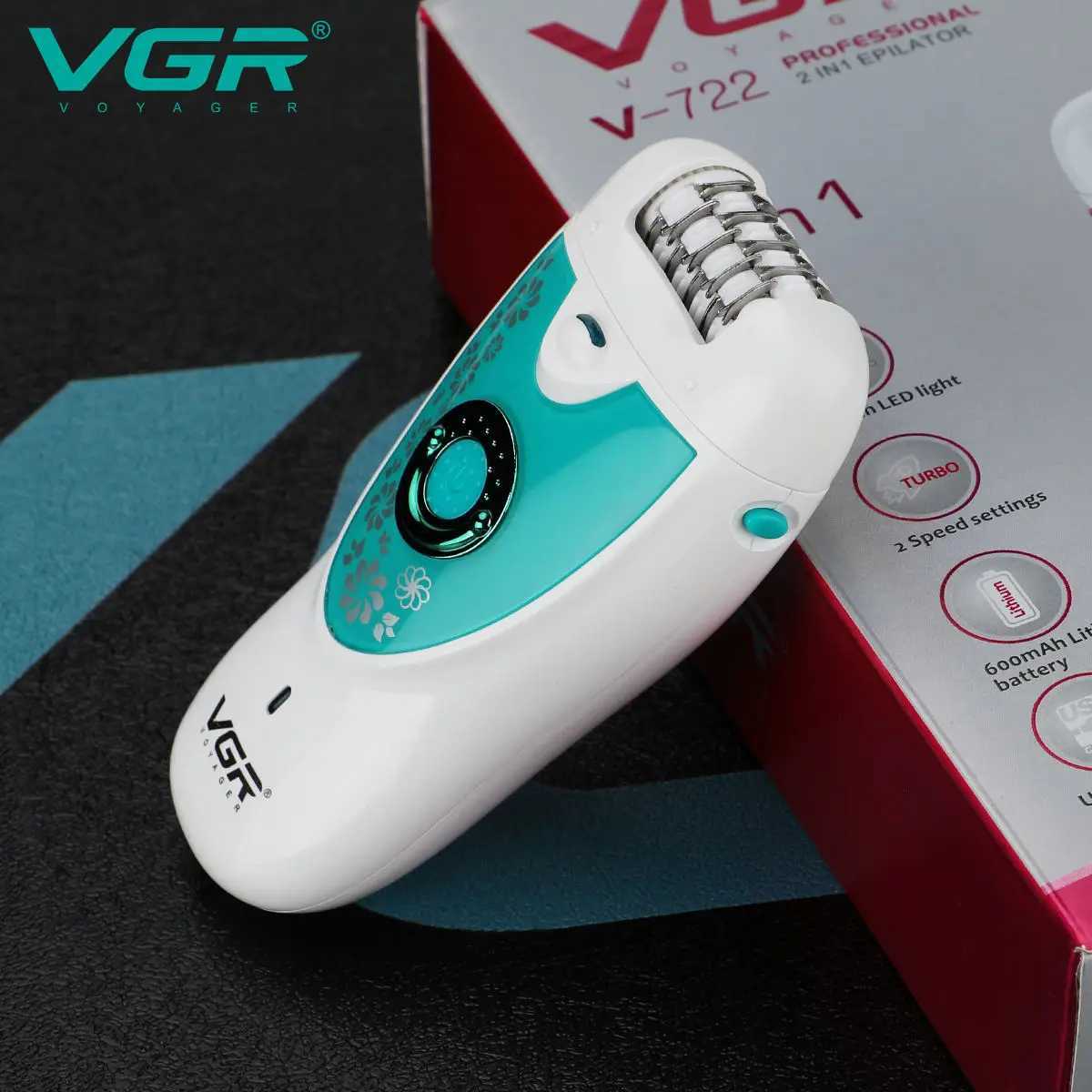 VGR Electric Epilator Women Rechargeable Electric Shaver Whole Body Available Painless Depilat Female Hair Removal Machine 722 J251117