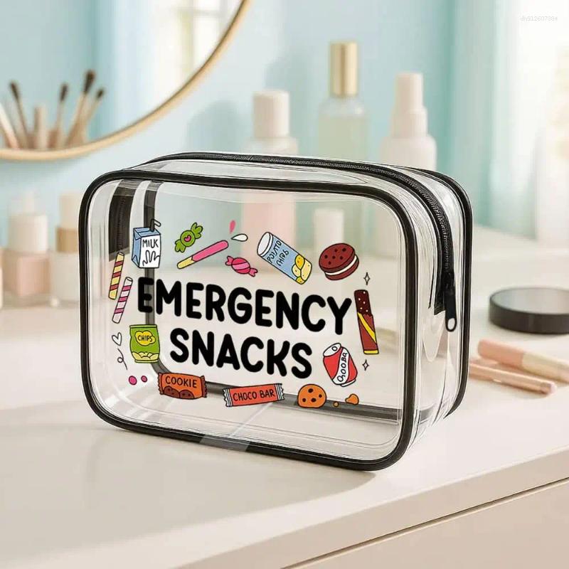 Cosmetic Bags Clear Snack-themed Bag.