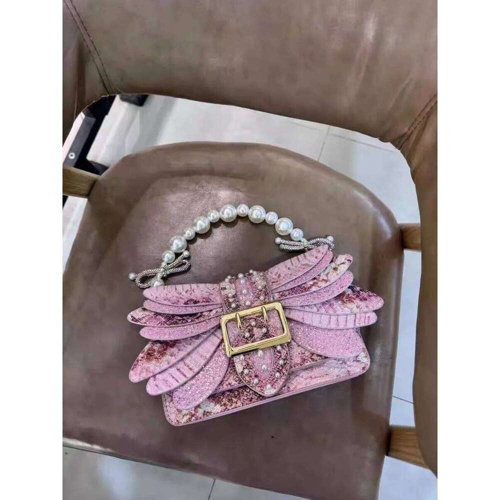 Designer Bags Designer Brand New Pearl Rivet Wings Rhinestone Acrylic Chain Handbag Shoulder Crossbags For Women Hot Selling