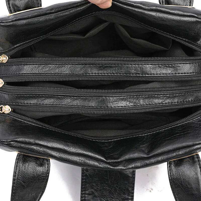 Designer Bags Women Multi-Layers Top-Handle Bag Quality Leather Handbags Purses Female Large Capacity Boston Ladies Free Labubu Pendant As A Gift