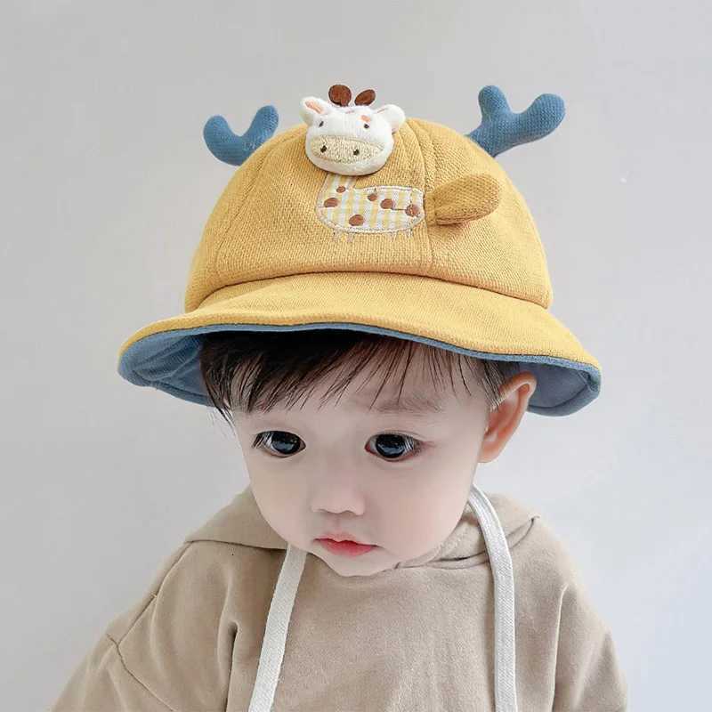 Cartoon Baby Fisherman Caps Korean Spring Summer Kids Outdoor Sun Hats For Boy Girl Casual Cute Kids Bucket Hats251028