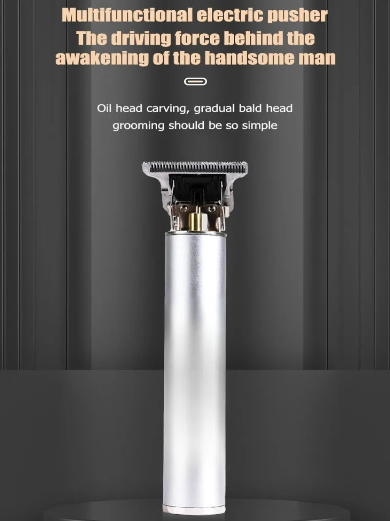 Professional Cutting Barber Rechargeable Hair Trimmer Metal Haircut Machine Clipper for Men 251029 C260312