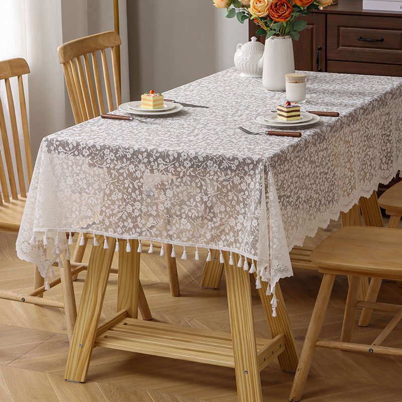 New floral lace jacquard tablecloth, atmospheric table mat, background cloth, decorative cover Z6YE01