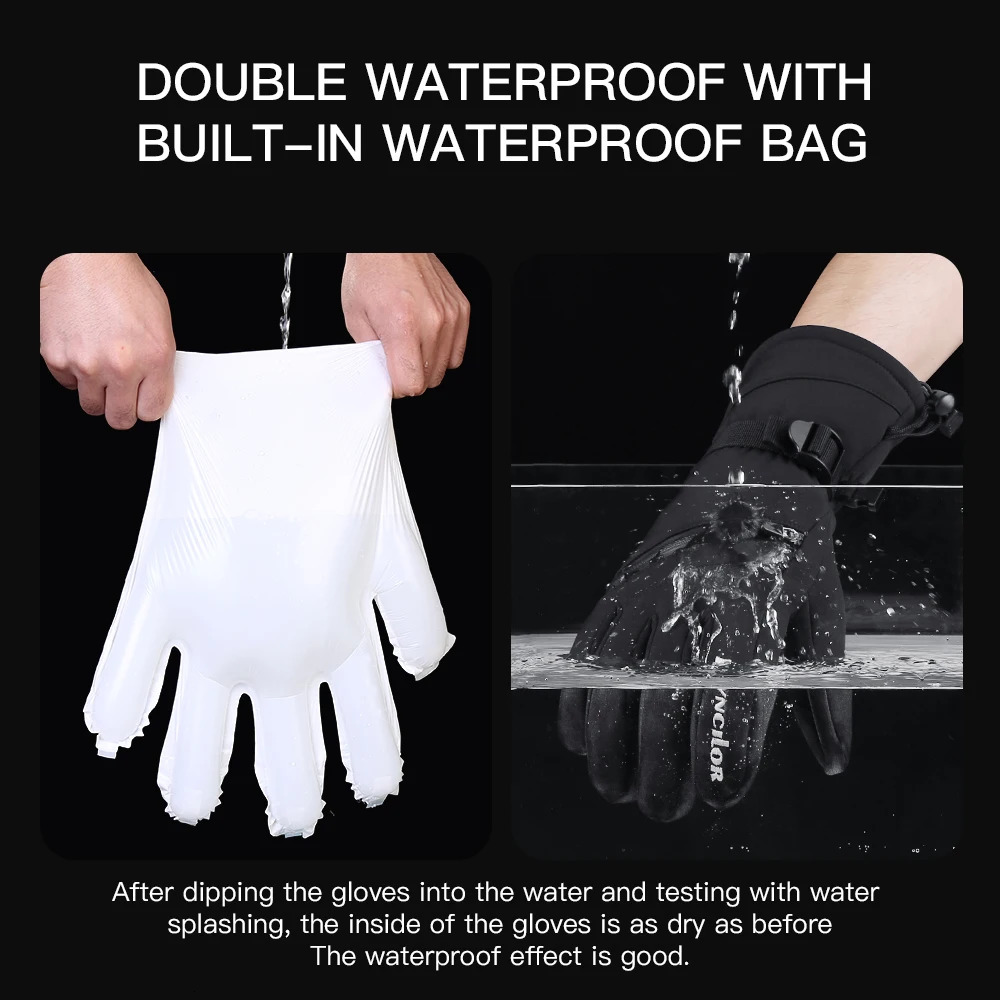 Ski Gloves Touch Screen Snowboard Snowmobile Motorcycle Riding Winter Windproof Unisex Skiing 251013