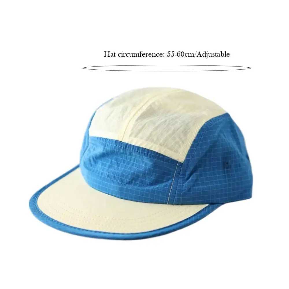 Waterproof Japanese Style Splicing Baseball Cap 5Panel Adjustable Snapback Hats Thin Quickdrying Sunshade Cap UnisexW251029