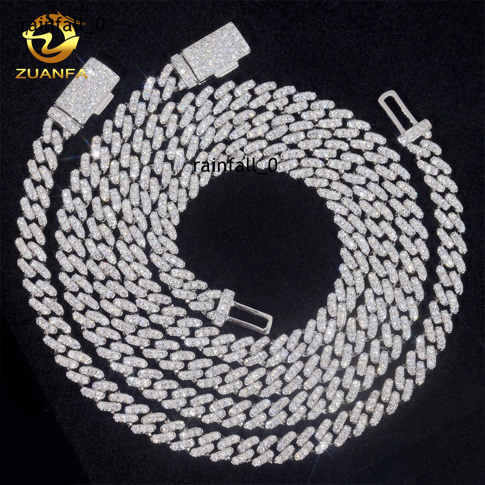 Pass Diamond Tester VVS Moissanite Lab Diamond Silver 925 6MM Cuban Bracelet and Chain Hip Hop Iced Out Jewelry Cuban Link Chain