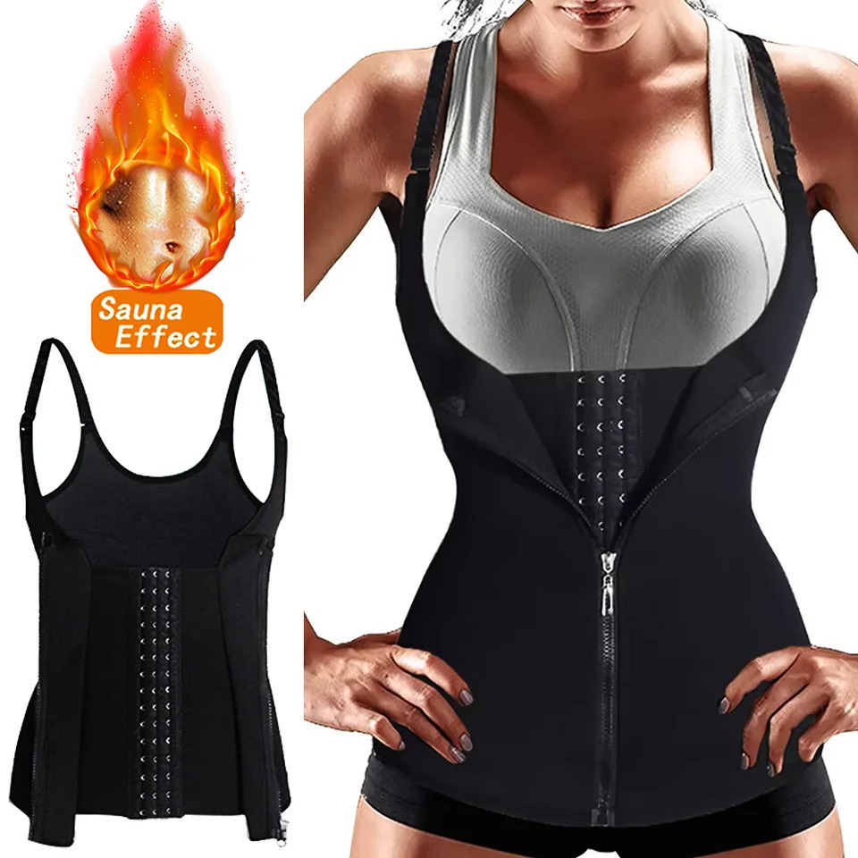 Sweat Waist Trainer Vest Slimming Corset for Weight Loss Body Shaper Sauna Suits Compression Shapewear Belly Girdles Tank Tops 251029