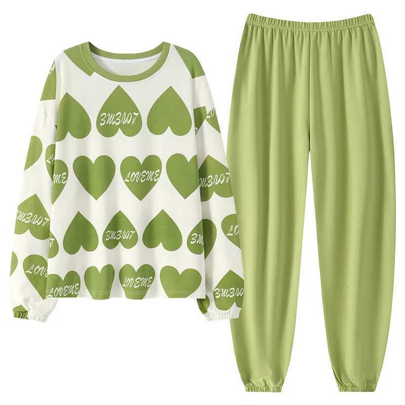 Womens Longsleeved Cotton with Corset Pajamas Homewear Ms Korean Version of The Cartoon Cute Casual Womens Clothing WomenT251029