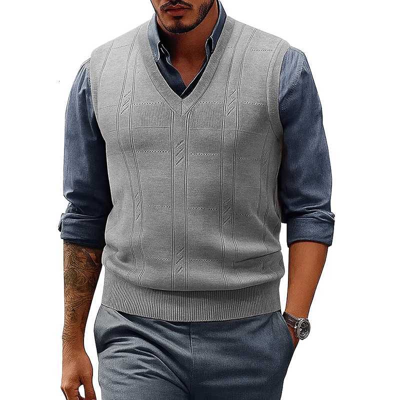 Mens Sweater Vests V Neck Cable Twist Knit Sleeveless Vests Casual Pullover Sweater Lightweight VNeck Vest Pullover W251029