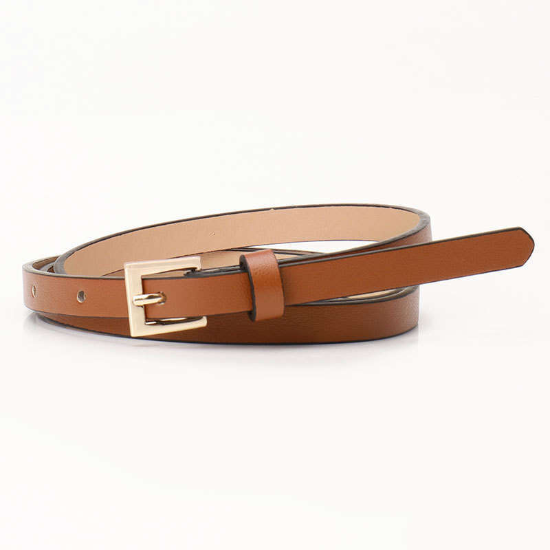 Belt Fashion designer Simple Square Buckle Women's Small Candy Color Versatile Dress Decoration Coat Thin Waist Belts for Women