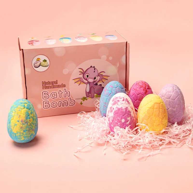 Dino Egg Spa Surprise Bath Bombs for Kids Gentle Exfoliation Deep Moisture Skin Nourishment w Random Dino ToyHandmade L251029