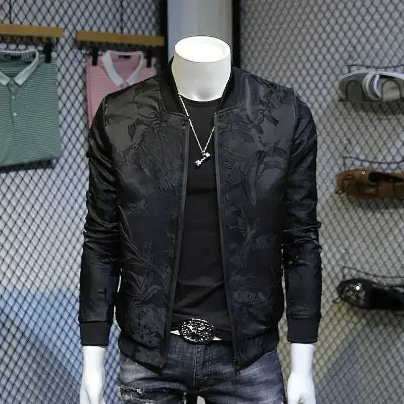 Paisely Floral Jacket Men Vintage Business Bomber Jacquard Jacket Men 2024 Fall Windbreaker Clothes Vintage Jacket Coat M5XLT251029