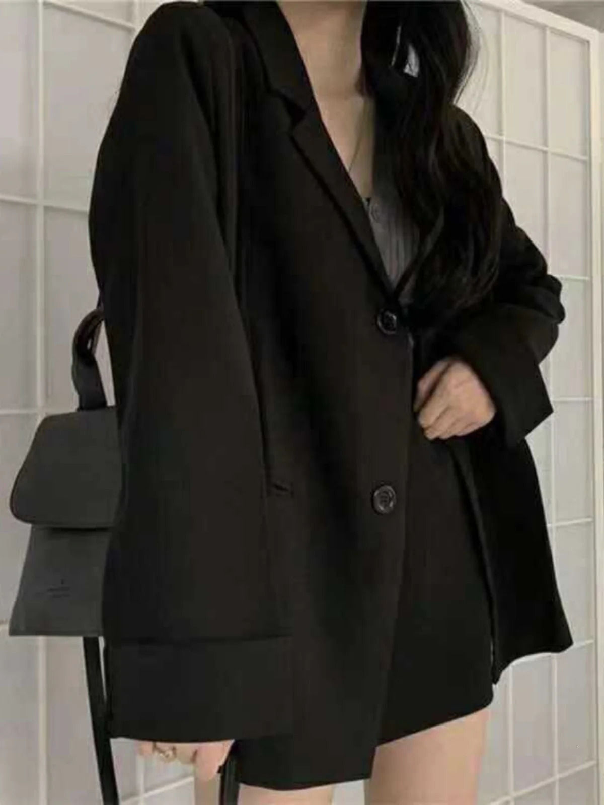 Korean Sle plus Size Suit Jaet for Women Casual Slimming Faionable Spring Autumn Outerwear Long Sve Tailored Coat 251029
