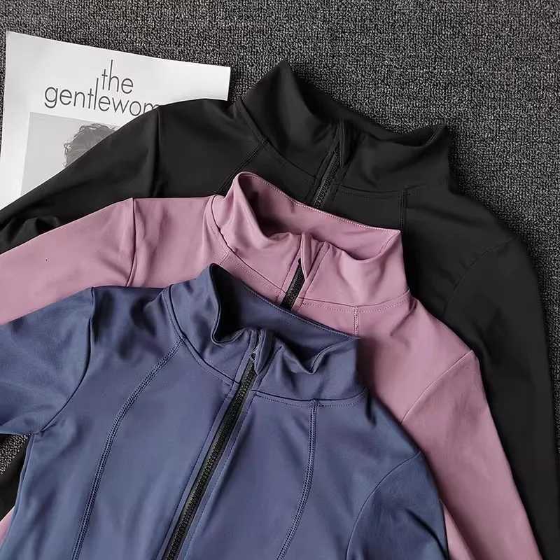 Womens Slim Fit Long Sleeve Sports Jacket Zip Fitness Yoga Workout Running Cardigan Warm Gym Activewear TopXJ251029