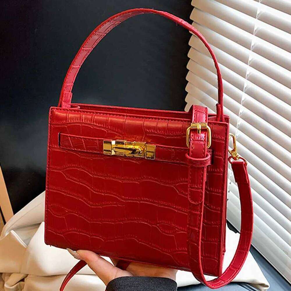 Advanced Stone Pattern Handbag for Women Designer Commuting Crossbody Bag Lady Small Square Single Shoulder Bags New