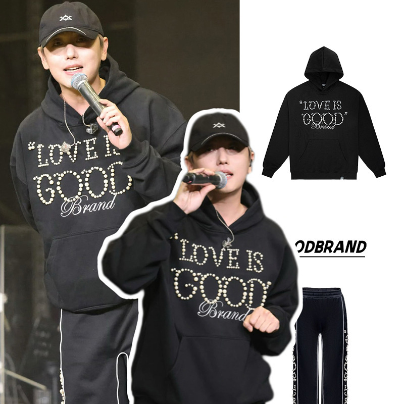 Lazy art designer multifunctional fashion new simple fashion sportswear pearl embroidery pure cotton g Ins