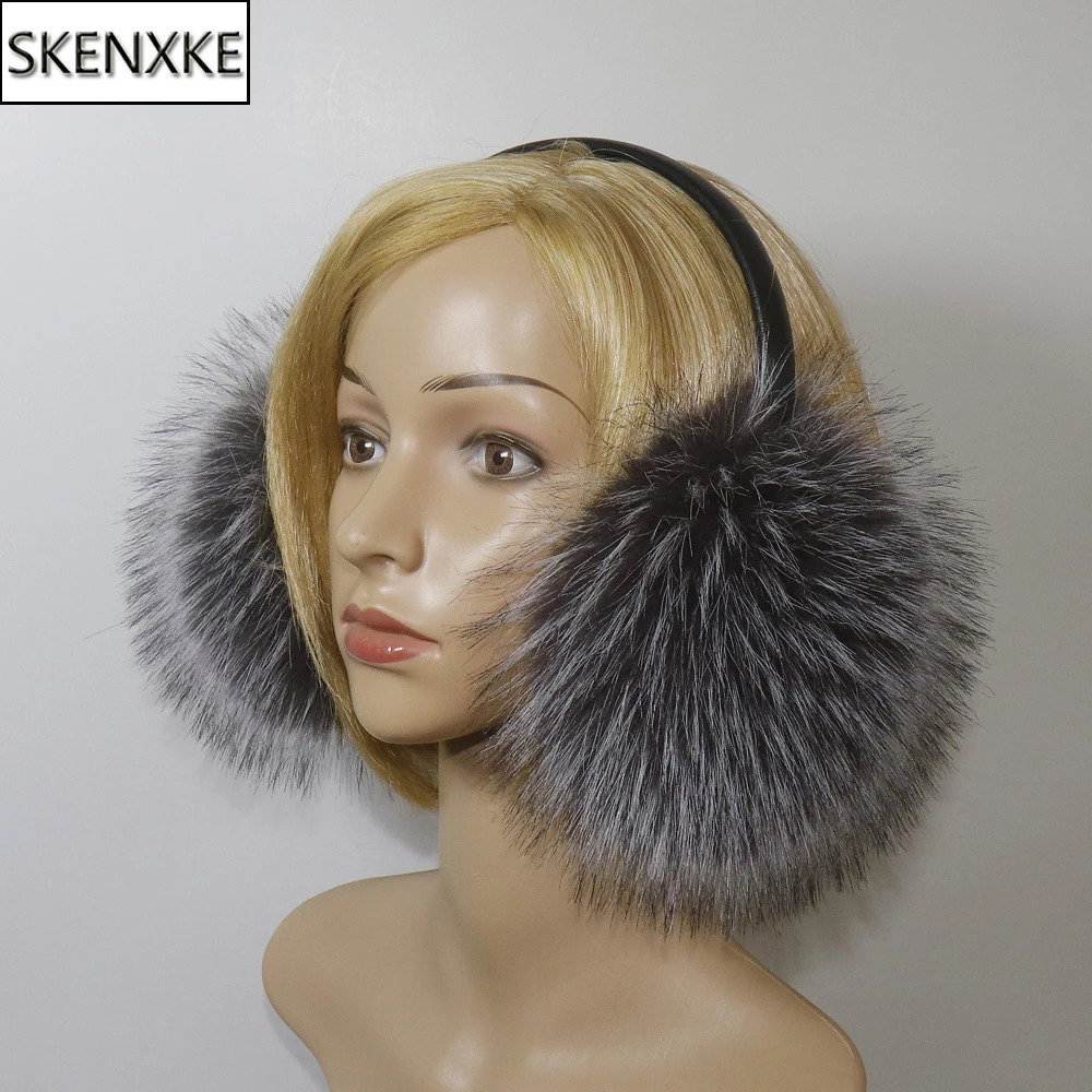 Hight Quality Faux Fox Fur Earmuffs Women Winter Keep Warm Faux Fur Earmuffs Girls Ear Warmer Faux Fox Fur Plush Ear Muff 251029