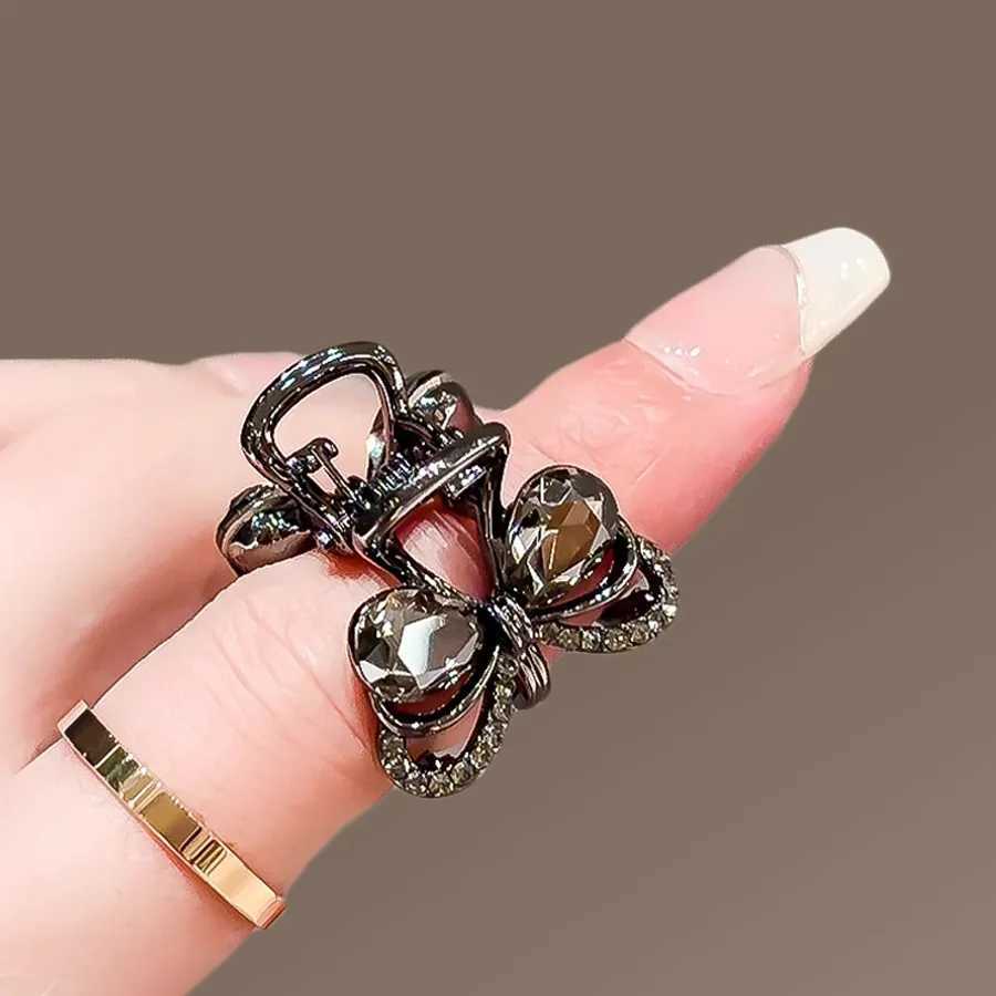 Mini Hair Claw Clips Korean Style Bangs Hair Holder Shiny Rhinestone Decor Hairpins Women Girls Daily Hair Jewelry AccessoriesW251028