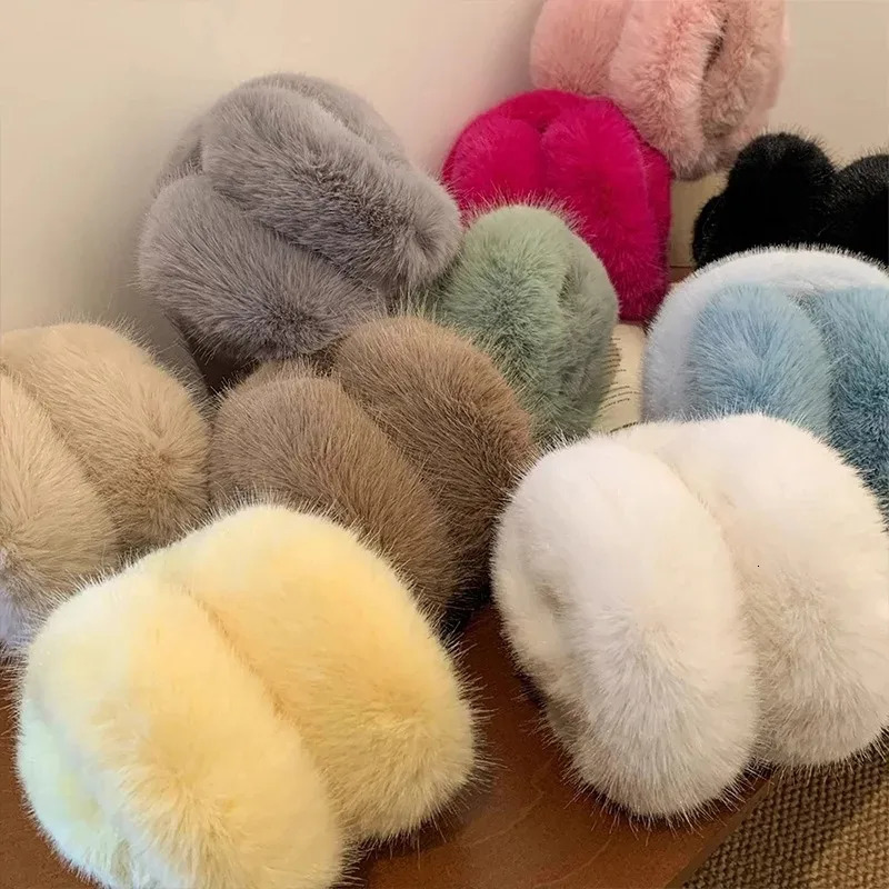 2025 Winter Earmuffs for Women Men Outdoor Fashion Solid Soft Plush Ear Keep Warmer Earflap Protection EarMuffs Ear Cover 251029