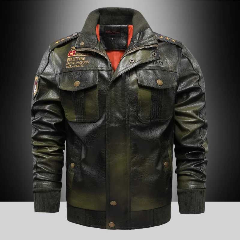 New Loose Large Size Mens PU Jacket Motorcycle Racing Suit Trendy Mens Leather Jacket Fivepointed Star Tooling JacketT251029