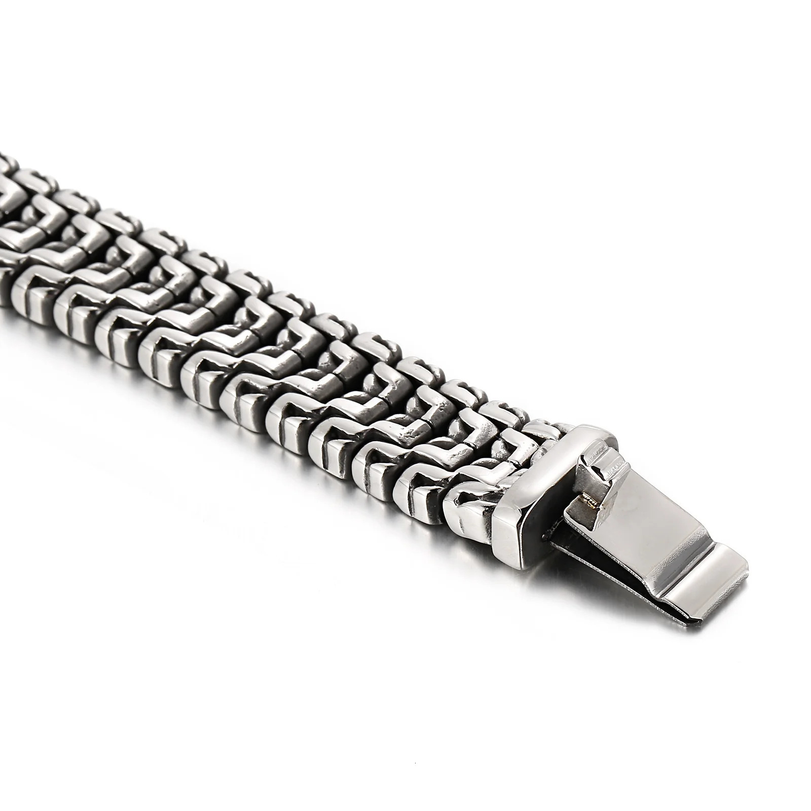 16mm Combining Fashion And Retro Elements Biker Chain Bracelet Stainless Steel 316L KB123643BDJX 251028