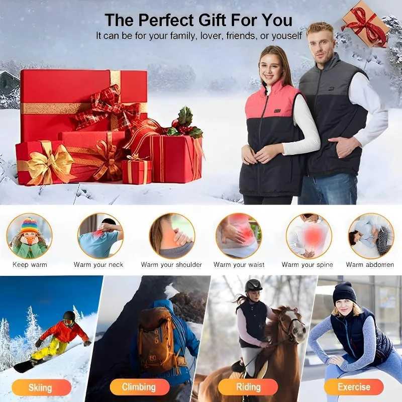 New 94zone Heated Vest Jacket Smart heating Cotton Vest Electric Heating Thermal Warm Clothes Winter Heated Hunt Jacket S5XL W251029