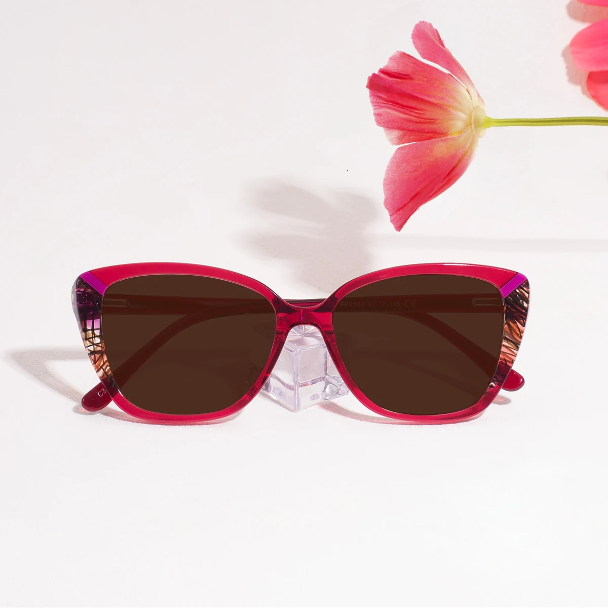 Women Acetate Polarized Sunglasses Butterfly Square Vintage y Large Cat Eye Sun Protection Glasses Driving Travel UV400 251013