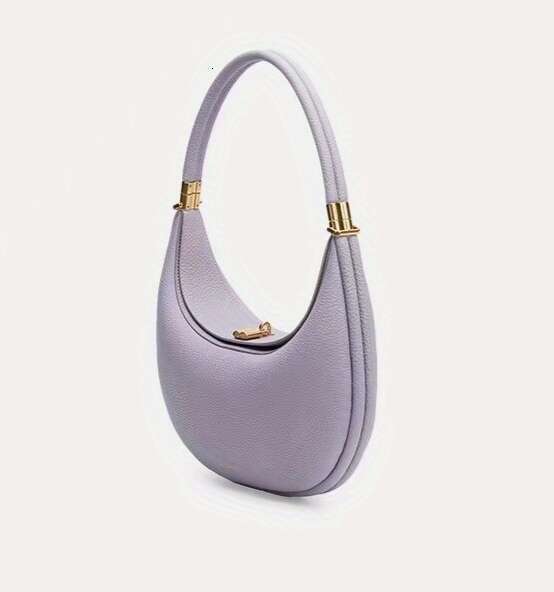 Medium Layered Crescent Elegant Hardware Snap Closure, Light