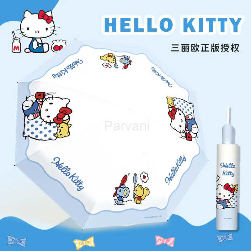 Sanrio Sanrio Hello Kitty Foldable Umbrella Kawaii Anime Cartoon Sunscreen Uv Protection Foldable Sunshine and Rain Dual Use Umbrella L251029