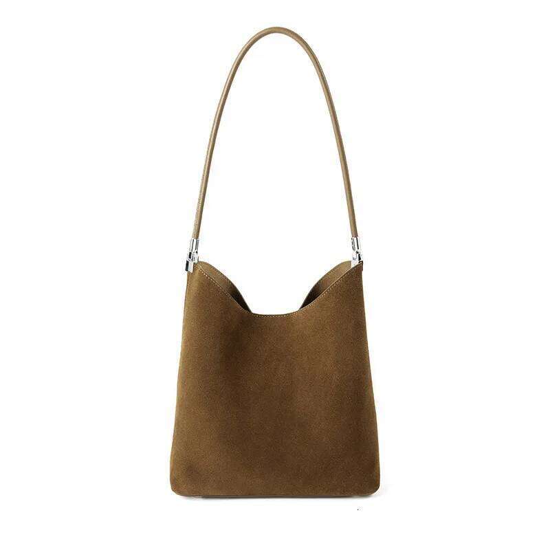 Suede Women's Armpit New Niche Design Vintage Frosted Cowhide Large Capacity Fashionable Hand-Laundry Shoulder Bag Suotong1029