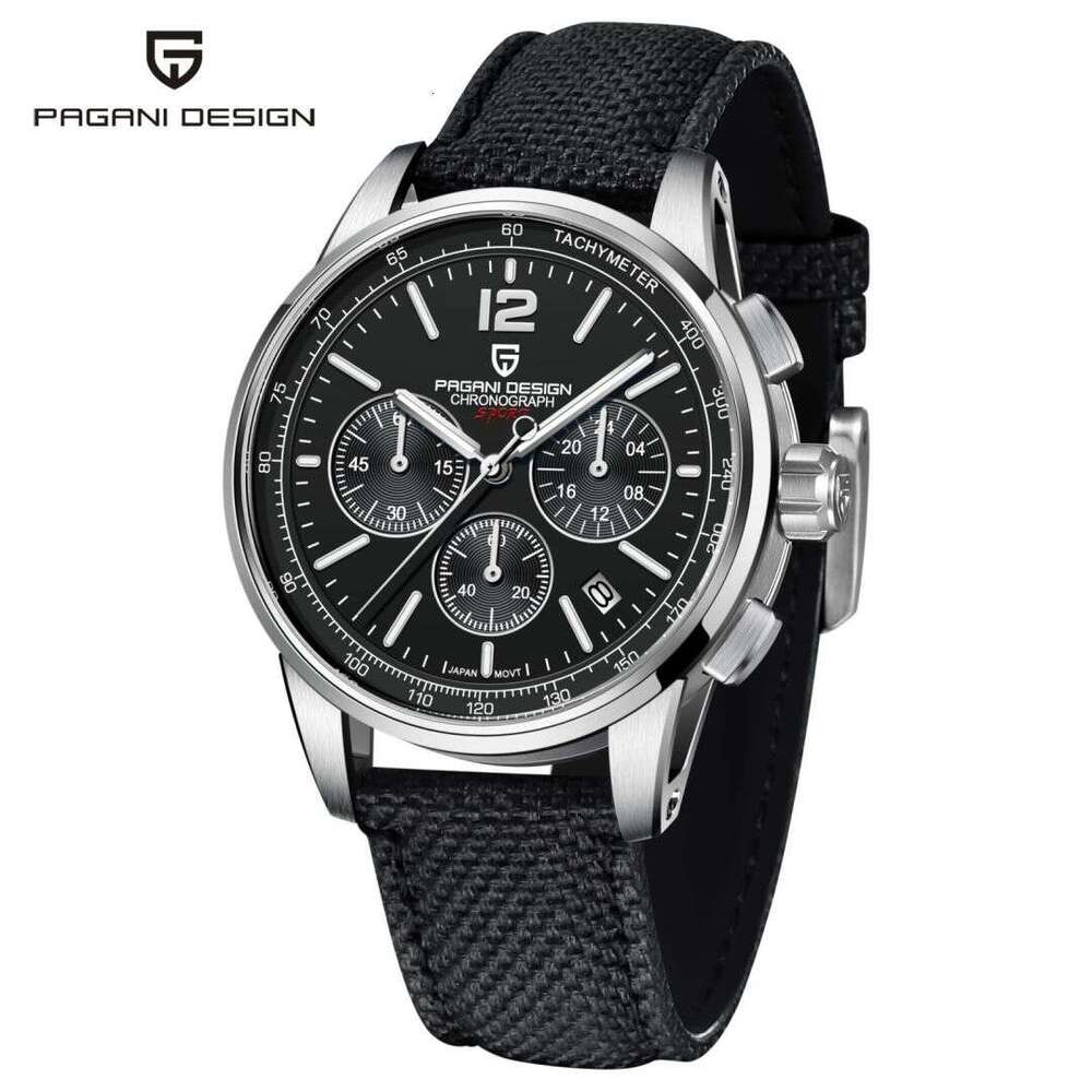 PAGANI DESIGN New Chronograph Blue Glass Mirror Luminous Calendar PD-YS008