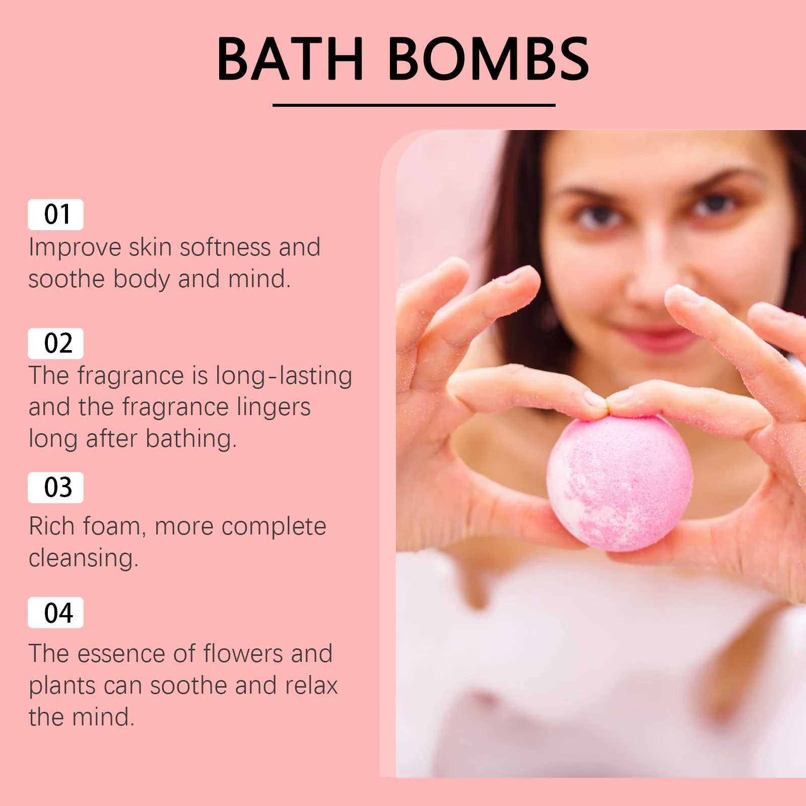 Bath Bombs Aromatherapy Body Relaxation Stress Relief Gentle Exfoliating Moisturize Tender Skin Bubble Bath Balls Christmas Gift L251029