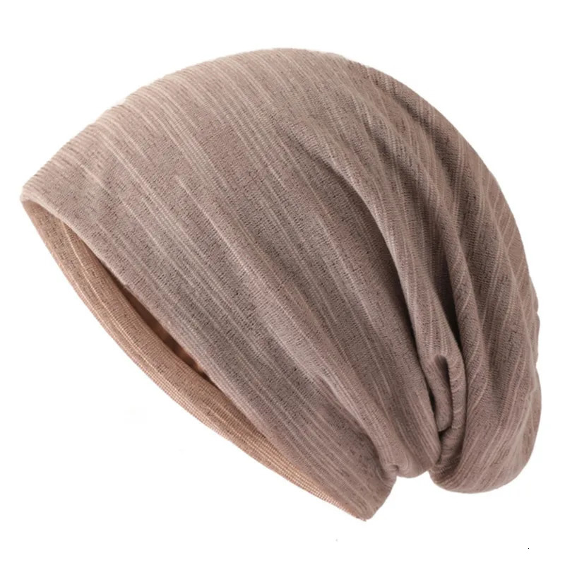 Solid Color Unisex Men Women Skullies Thin Beanies Hedging Cap Knit Knitted Cotton Double Layer Fabric Caps Casual Bonnet Hat 251029