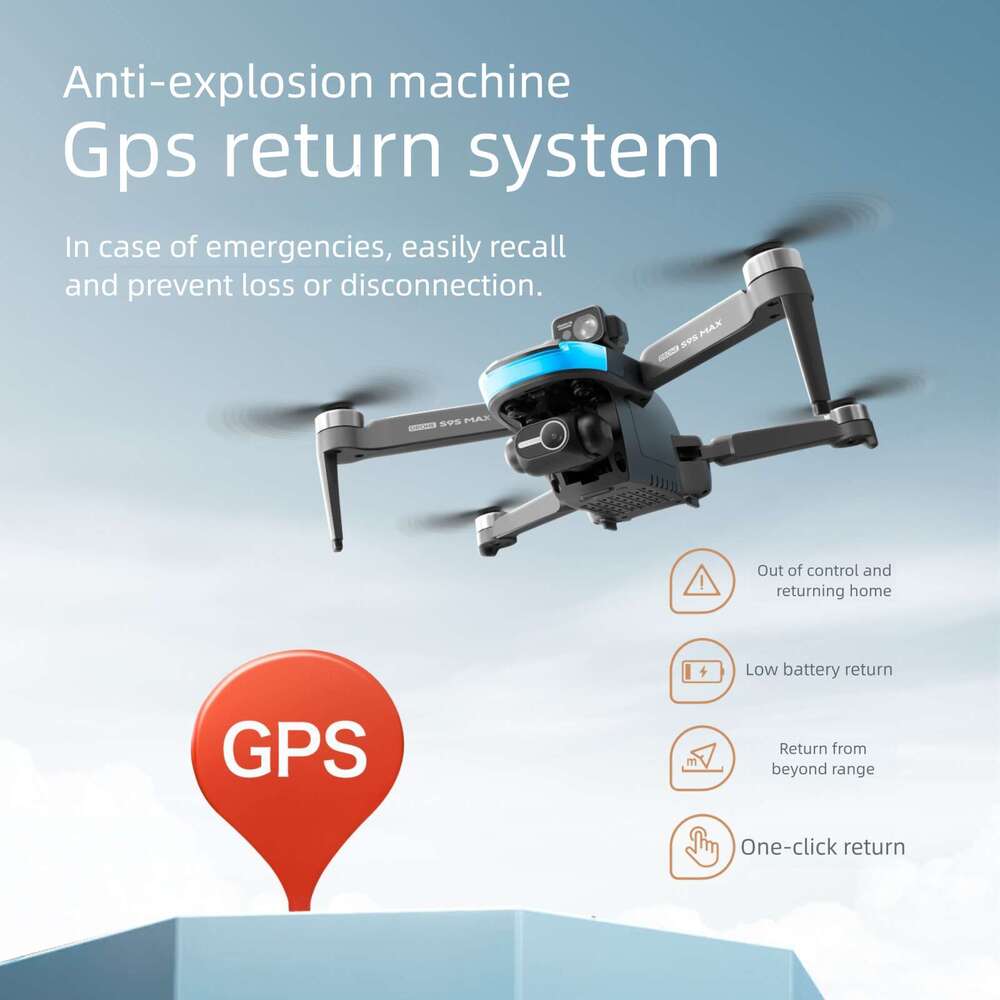 S Drone Brushless GPS Satellite Positioning K HD Aerial Photography Two Axis Electric Servo Quadcopter
