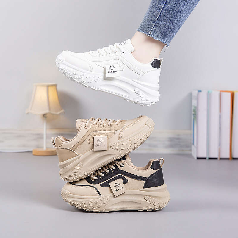 2025 New Spring Autumn Trendy Flexible Designer Shoe Thick Sole All-Match Student Casual Sports Running Sneakers