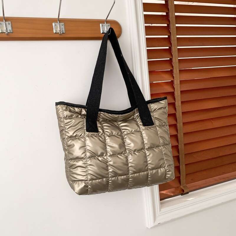Designer bag Bright Color Trendy Fashion Large Capacity Cotton Tote Women's Winter Casual Versatile Underarm Shoulder Bag