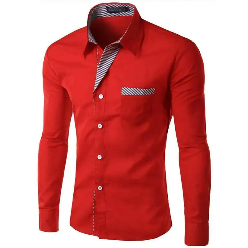Fashion Camisa Masculina Long Sleeve Shirt Men Slim fit n Formal Casual Male Dress Size M4XL 251029