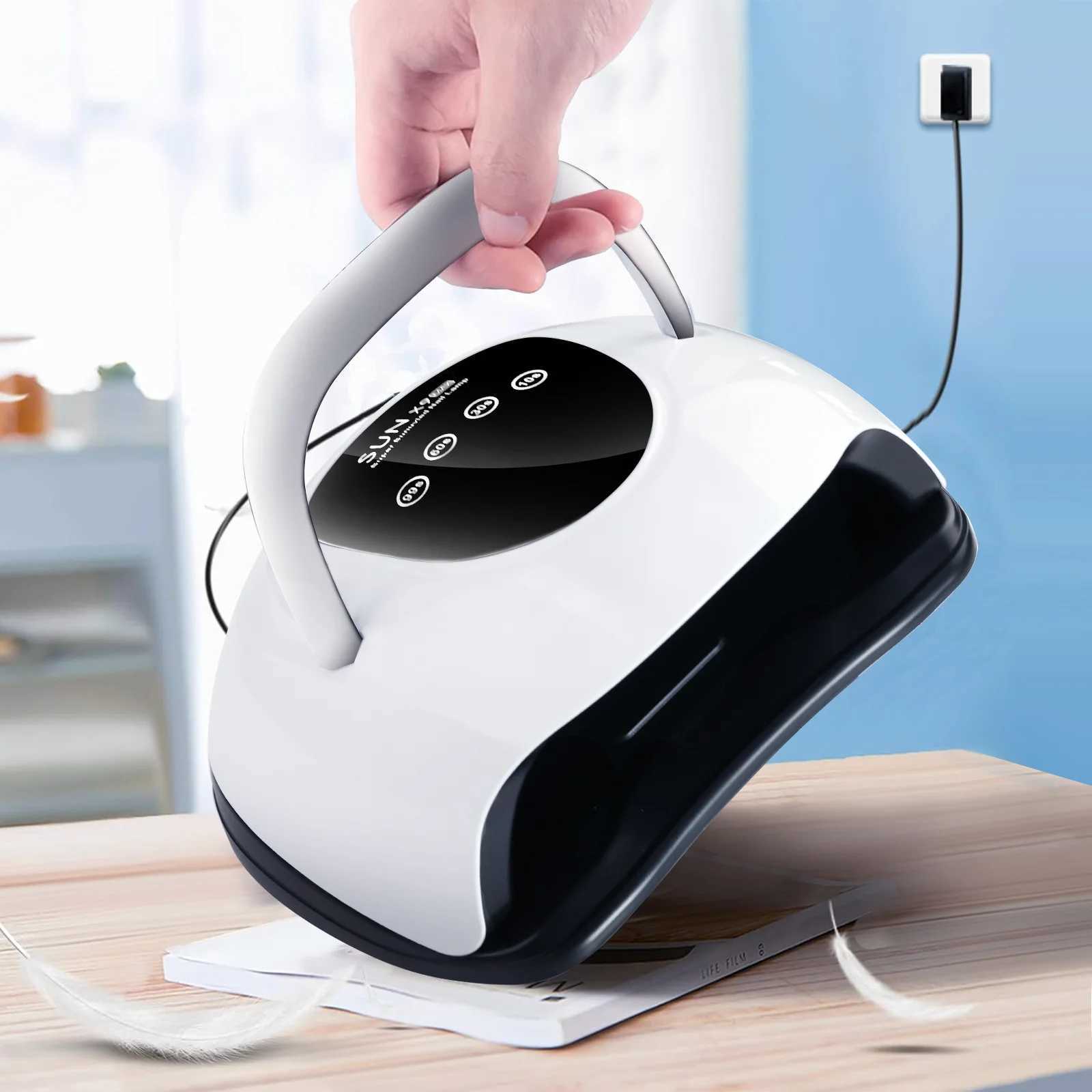 220W High Power UV Nail Lamp 2X Faster Gel Polish Dryer with 57 LED Professional Manicure Light with Timer Modes J251115