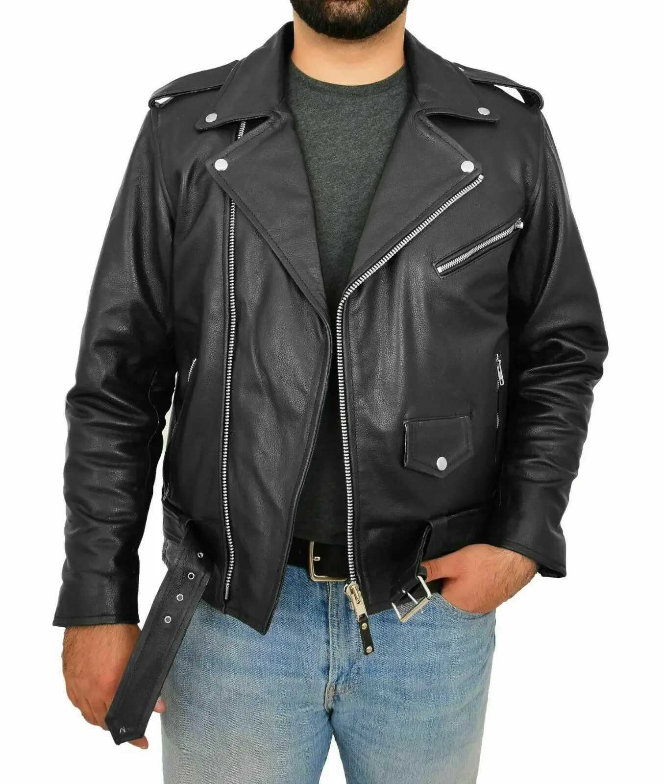 2023 Slim Fit Stand Collar PU Jacket Male Antiwind Motorcycle Lapel Diagonal Zipper Jackets Men jacket men clothingT251029
