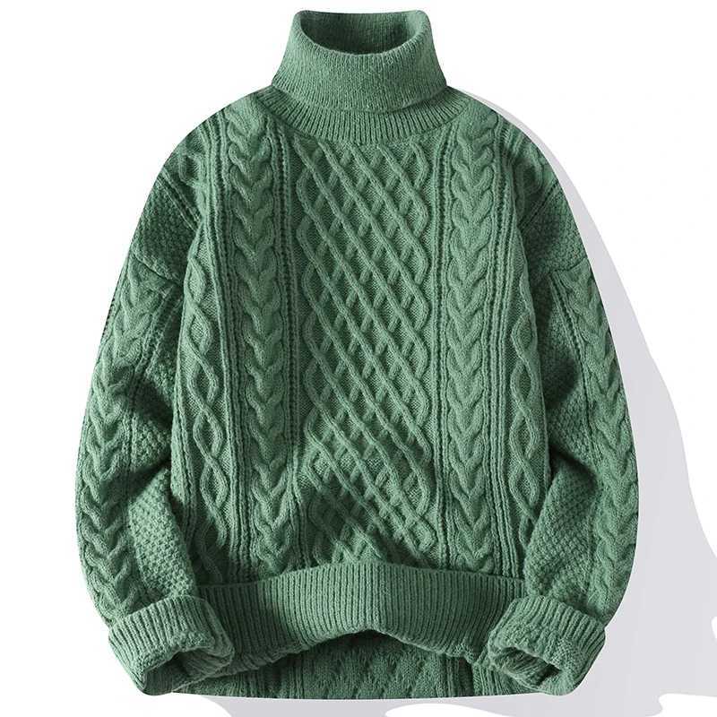 High Quality Mens Turtleneck Sweaters Pullover Solid Color Knitted Sweater Men Casual Pullovers Autumn Winter Warm Knitwear Man J251029