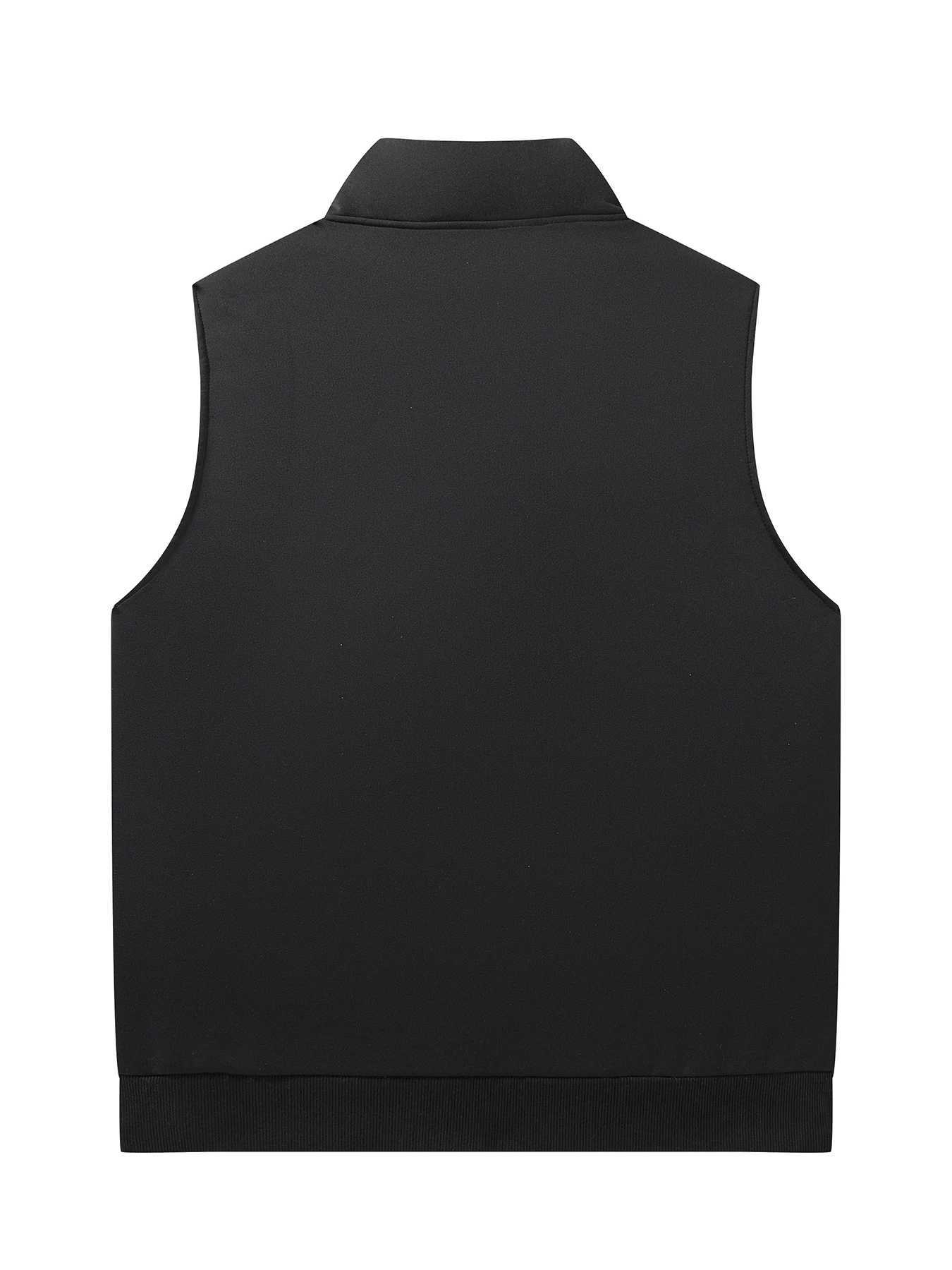 Mens Zipper Vest Jacket Winter Thickened Warm Sleeveless Coats Standing Collar Solid Color Casual Vest Male Athletic Tops W251029