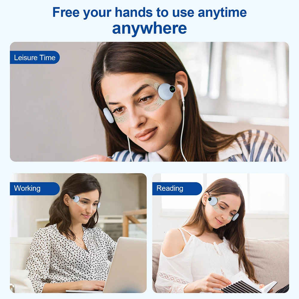 EMS Eye Mask Patch Microcurrent Eye Lifting Massager Relieves Eye Fatigue AntiEye Wrinkle Reduce Eye Bags Dark Circles Eye Care 251027