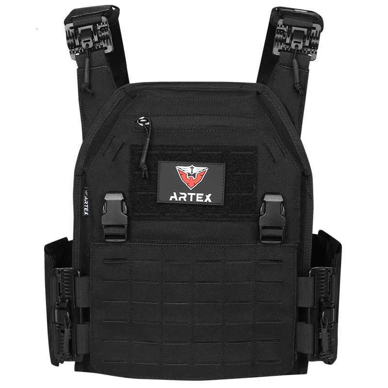 Military Vest ARTEX Light Weight Quick Release Combat Plate Carrier 000D Polyester Molle Chaleco Tactico Tactical Vest Black W251029